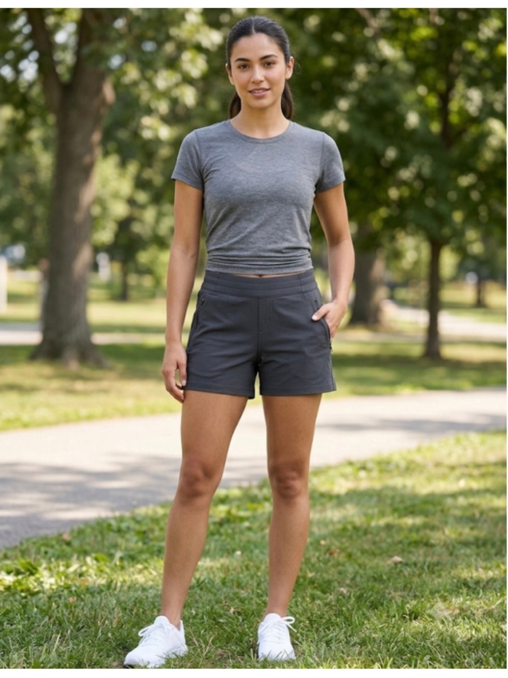 Women's KÜHL Athletic Shorts Size S, Charcoal Grey